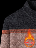 Minimalist Urban -Lined Half-Zip Sweater for Warmth and City Casual Wear - Tangerine