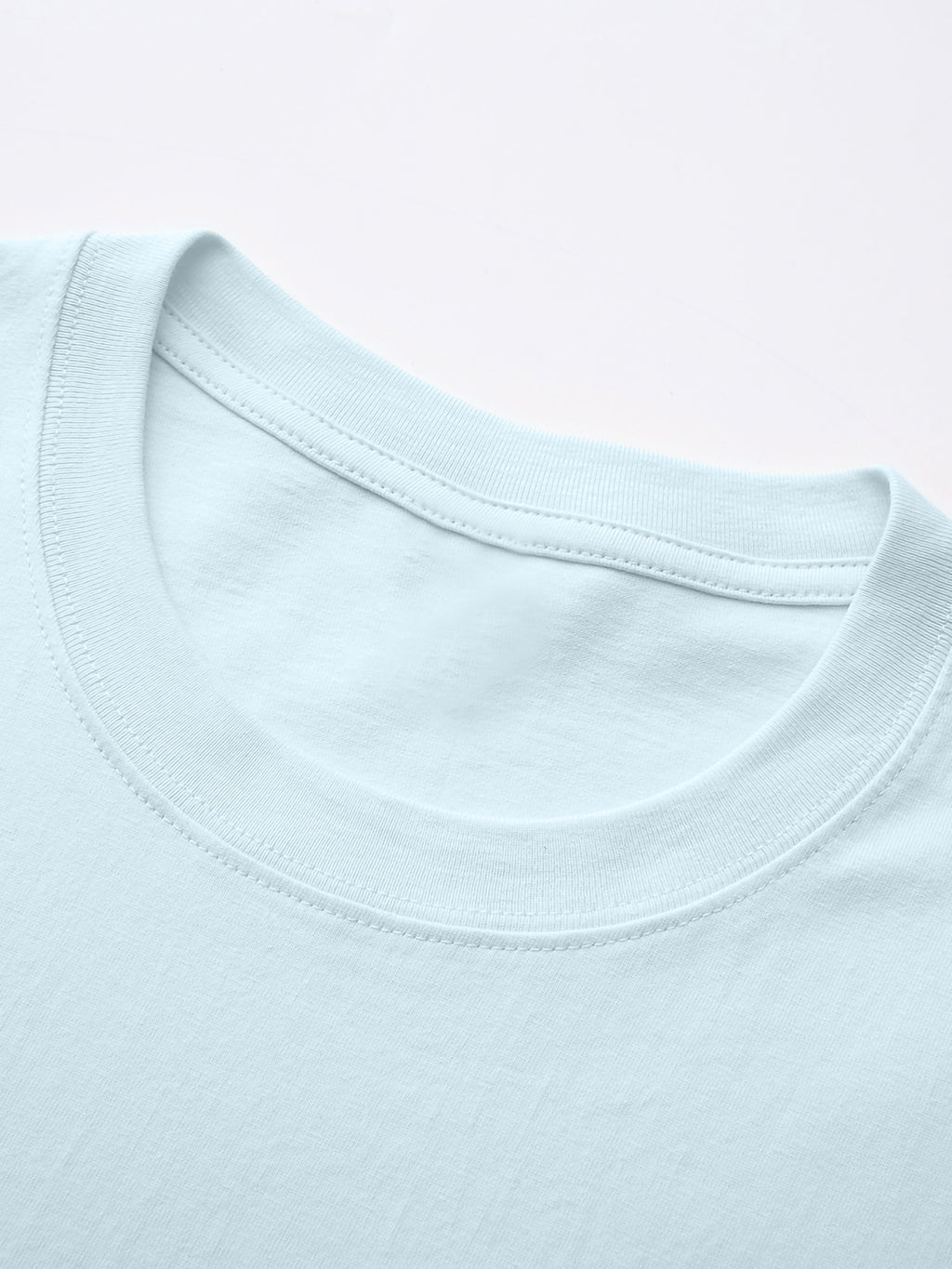 Men'S 100% Round Neck Short Sleeve T-Shirt with Turtle, Floral, And Wave Print, Comfortable, Soft, Breathable, Casual, Fashionable Summer Top - Light Blue Color