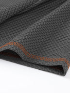 Middle-Aged Men'S Polo Collar Summer 3pcs Set Short-Sleeve Polo Shirts, Cross-Ado Pattern, Caramel Brown 3-Button Placket, Tricolor Waffle Fabric, Commuter Outdoor Breathable Men'S Clothing - Dark Gray