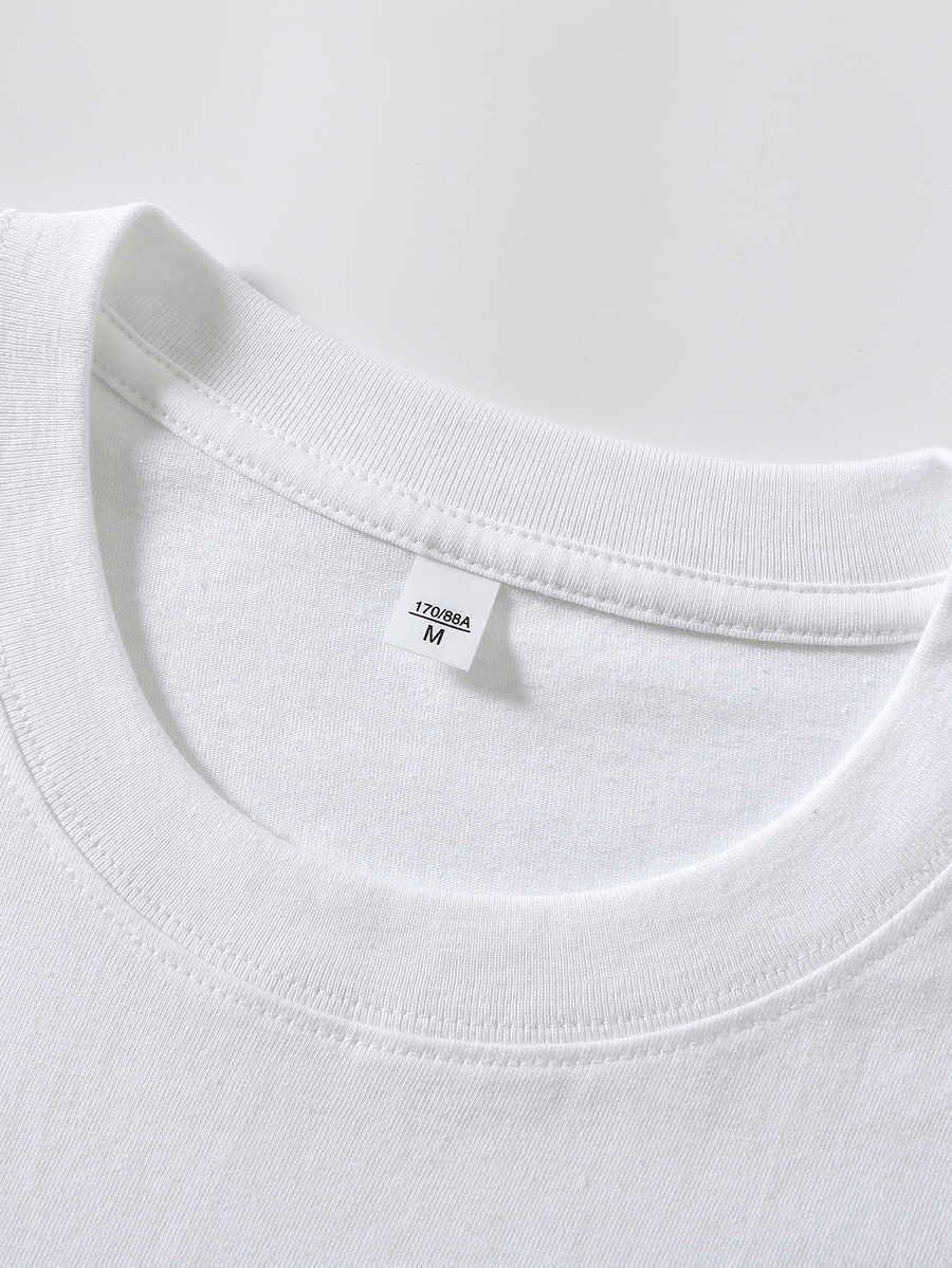 Fun English Front and Back Print, Summer Men's Pure Cotton Crew Neck Casual T-Shirt, Men's Fashion Short Sleeve, Men's Trendy Top, Loose Half-Sleeve, Comfortable, Daily, Commuting, Vacation, Premium, Couple's Style, Student Budget, Holiday - White