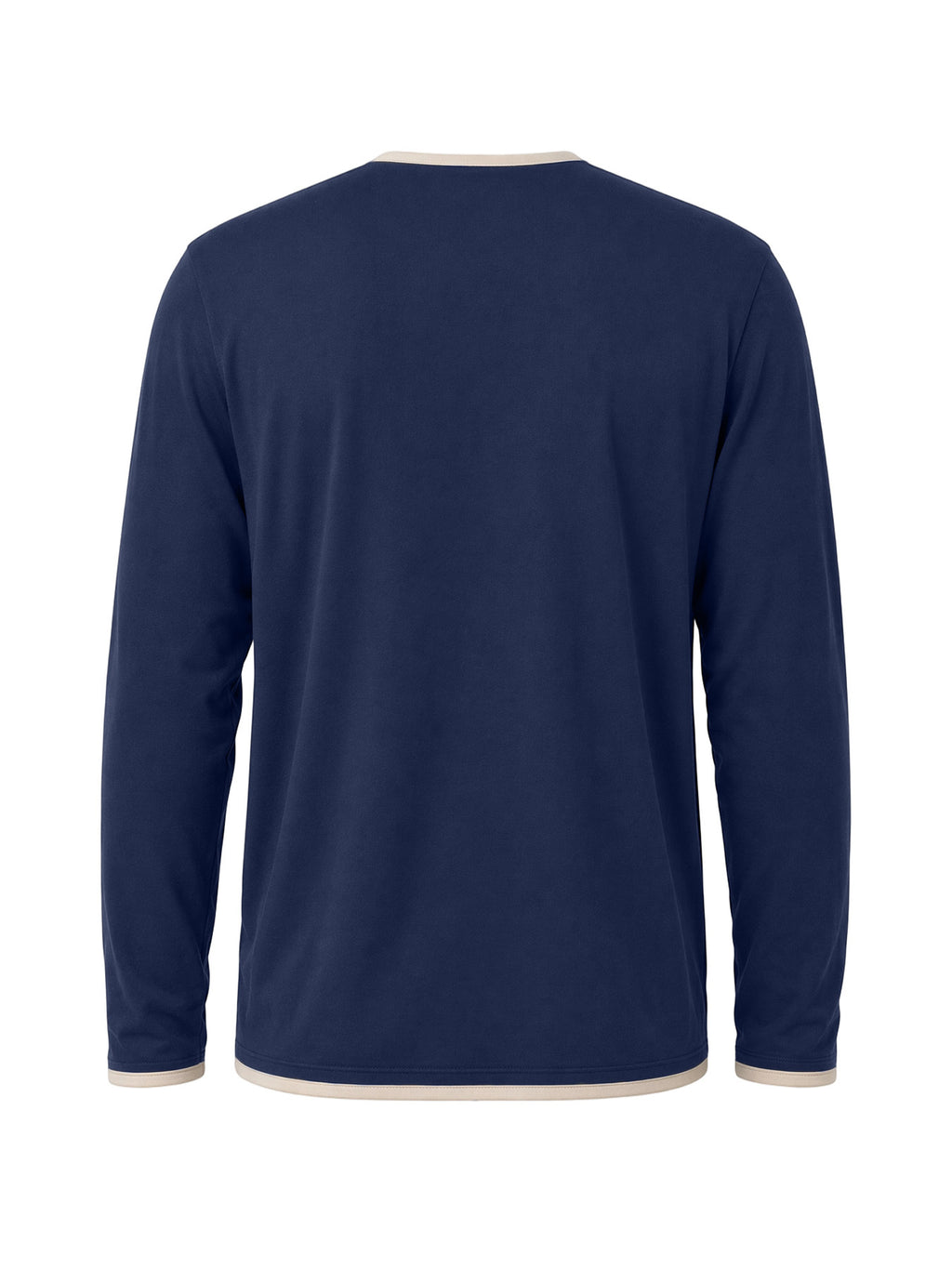 2pcs Men's Long Sleeve Henley Shirt, Versatile T-Shirt for Spring, Summer, and Autumn, Vacation and Streetwear, Half-Button Crew Neck Design, Soft, Comfortable, and Durable Knitted Fabric, Regular Fit, Solid Color, Suitable for Outdoor Leisure - Navy Blue+Dark Grey