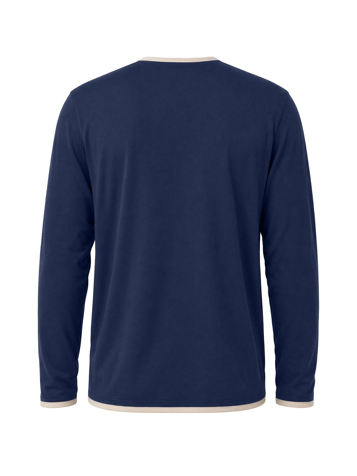 2pcs Men's Long Sleeve Henley Shirt, Versatile T-Shirt for Spring, Summer, and Autumn, Vacation and Streetwear, Half-Button Crew Neck Design, Soft, Comfortable, and Durable Knitted Fabric, Regular Fit, Solid Color, Suitable for Outdoor Leisure - Navy Blue+Dark Grey