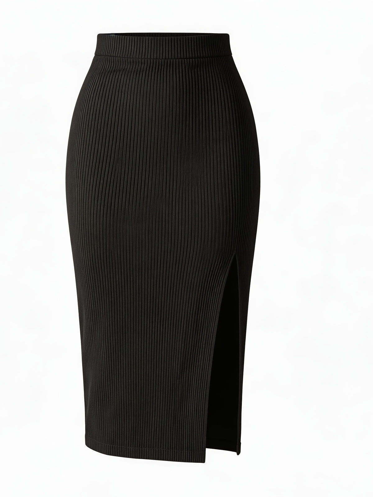 Targeted Development Women'S High-Waist Skirt Slit Long Dress Sexy Butt Skirt One-Step Skirt - Black