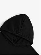 Y Style Hooded T-Shirt, Y2K Style Sleeveless Hooded T-Shirt, Lightweight Curved Hem T-Shirt Suitable for Casual Daily Wear - Black