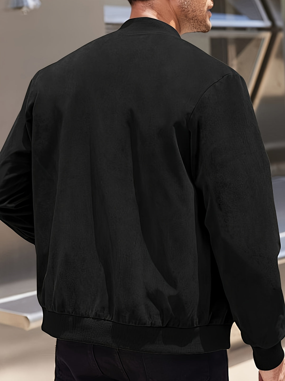 Multi-color Suede Jacket for Spring and Autumn - Black