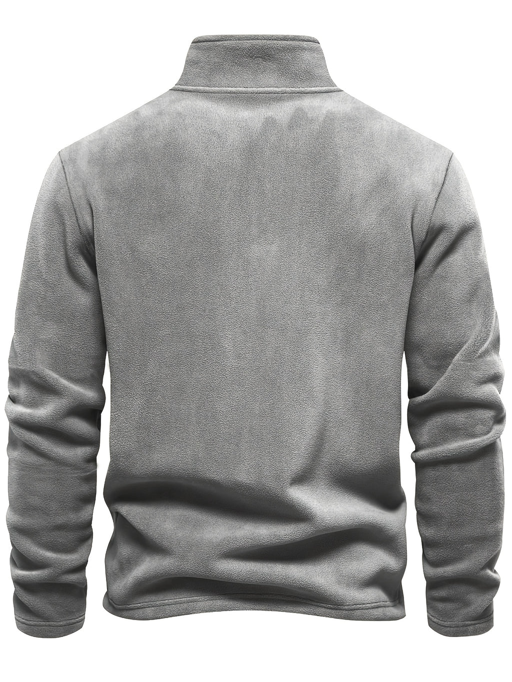 Men's Five-pc Versatile Sweatshirt, Half-Zip Stand Collar Daily Casual Top - Mint Green+Dark Blue+Dark Red+Apricot+Gray