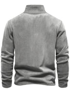 Men's Five-pc Versatile Sweatshirt, Half-Zip Stand Collar Daily Casual Top - Mint Green+Dark Blue+Dark Red+Apricot+Gray