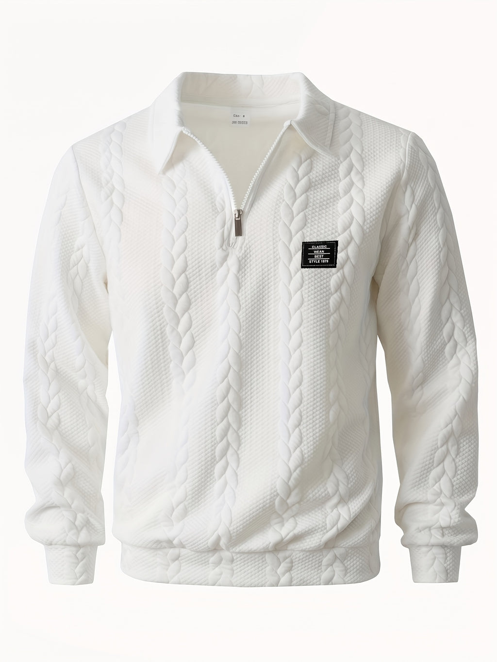 Men's Jacquard Sweatshirt - White
