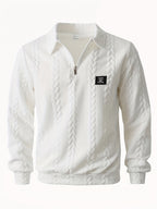 Men's Jacquard Sweatshirt - White