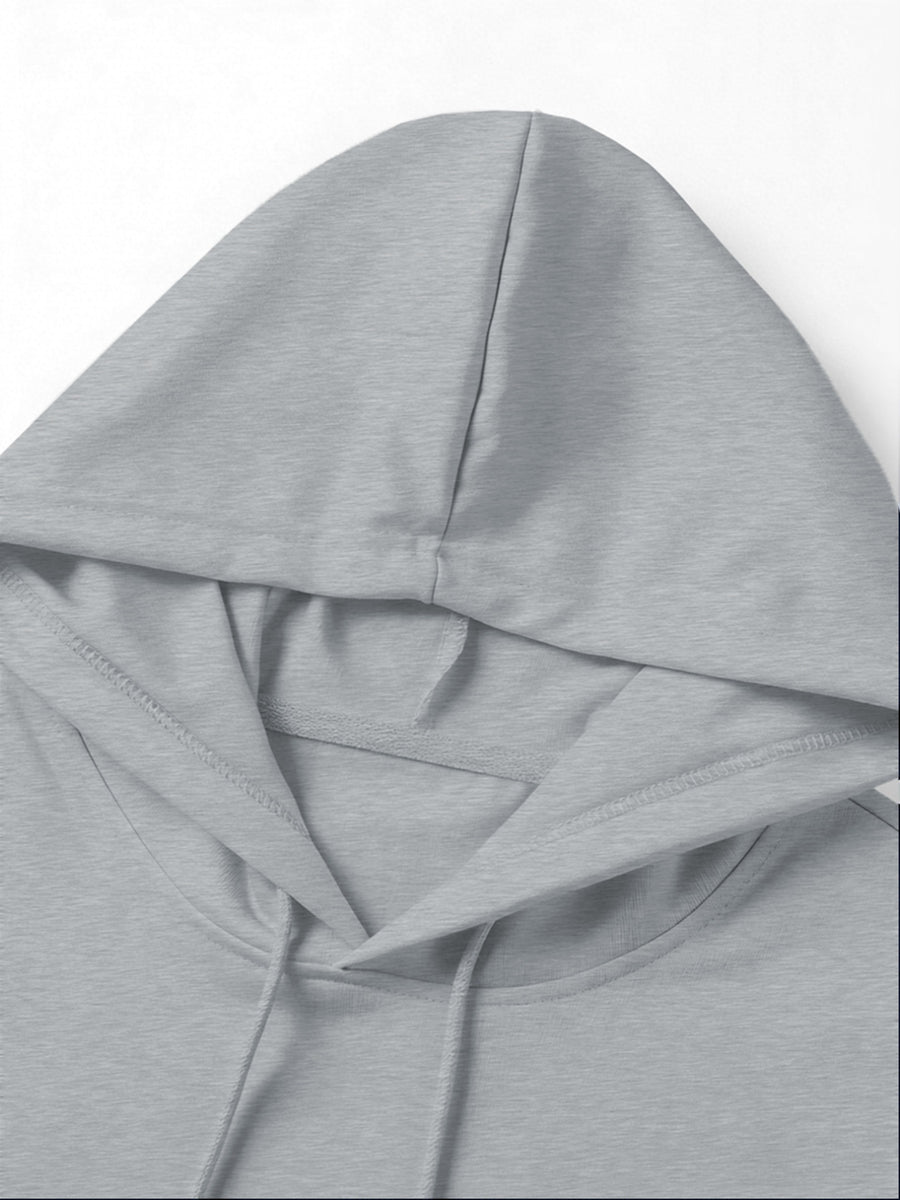 Men's Hooded Short-Sleeve Dark Graffiti Joker Print, a Summer Essential for Men. Features a Comfortable Patterned Print, Suitable for Multiple Occasions, and Is the Top Choice for Fitness and Outdoor Sports Enthusiasts - Grey