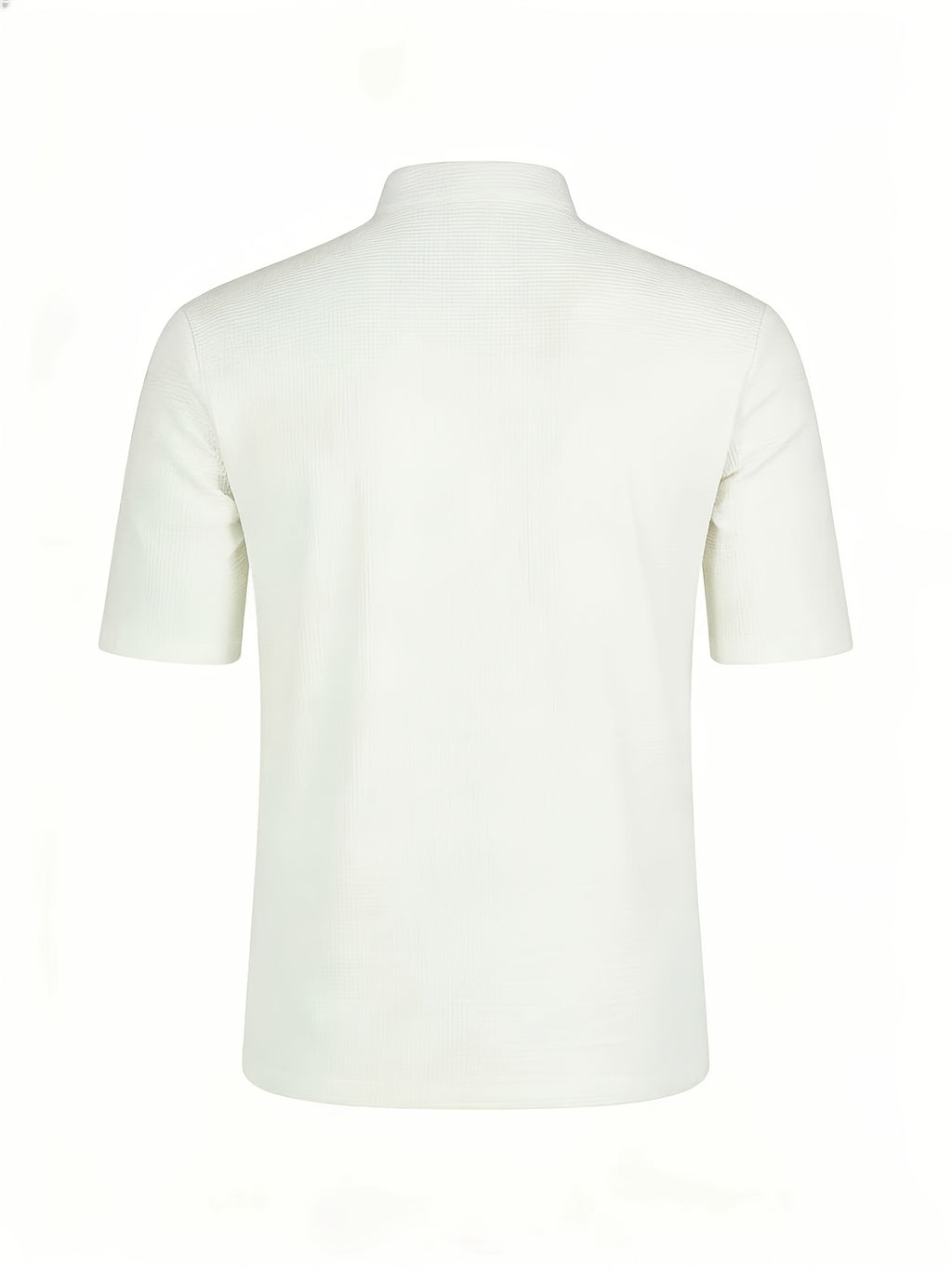 Men's Solid Color Patchwork T-Shirt, Simple and Elegant with a Vintage Button Design, Comfortable to Wear. Suitable for Spring, Summer, Home, Outings, and Travel Occasions, Showcasing a New Casual and Business Style - White