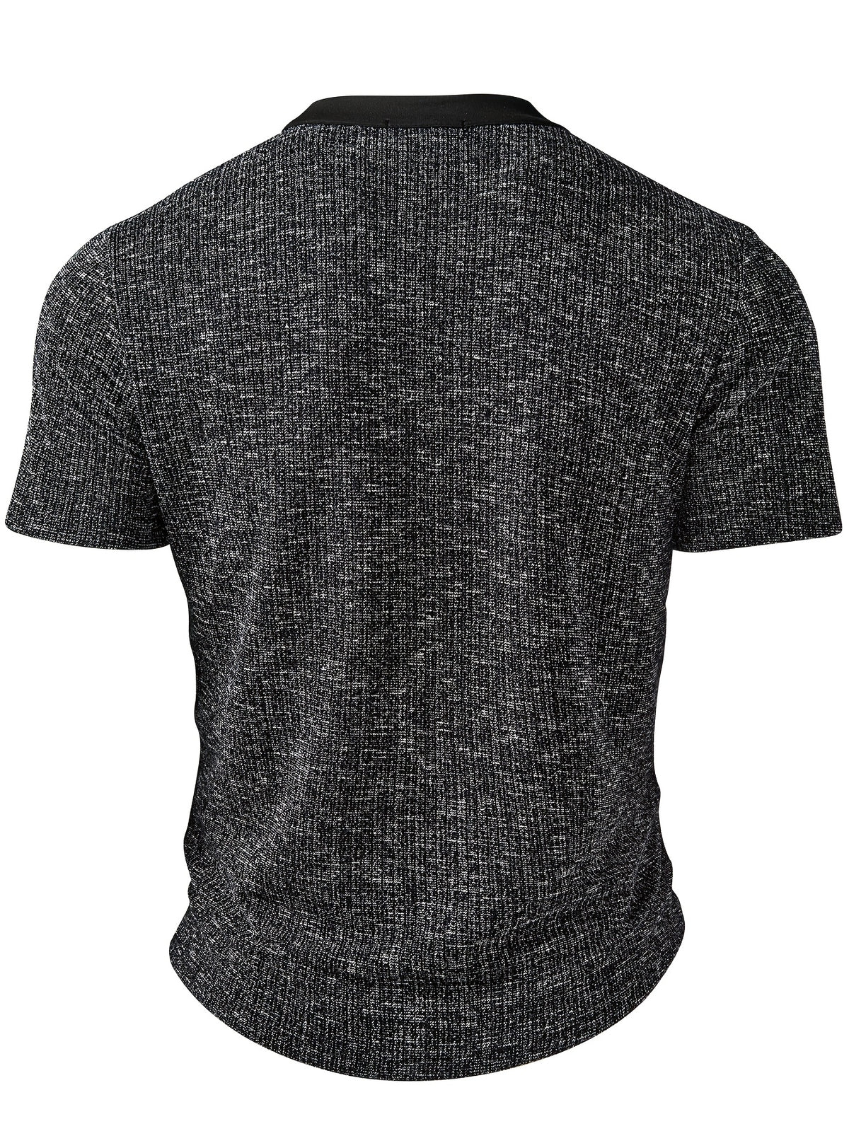 ROYALBOY Presents the New Spring Collection: Short-sleeved Shirts with a Unique Patchwork Design, Versatile for Daily Wear and Essential for Commuting - Black