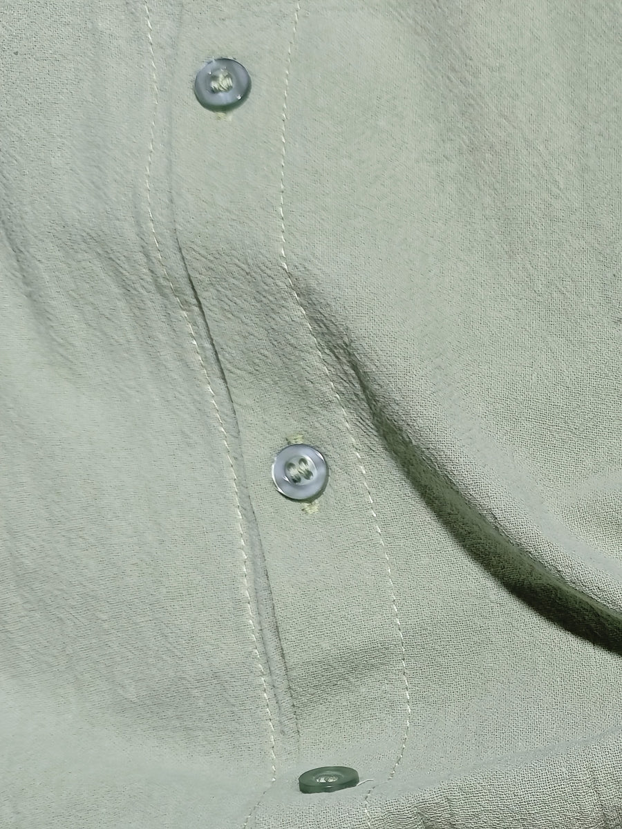 Casual Men's Pure-color Long-sleeved Shirt, a Classic and Versatile Button-up Cardigan, Skin-friendly, Breathable, and of Good Texture. Available in Multiple Colors, It Is the First Choice for Daily Commuting, Shopping, and Going Out. - Olive Green