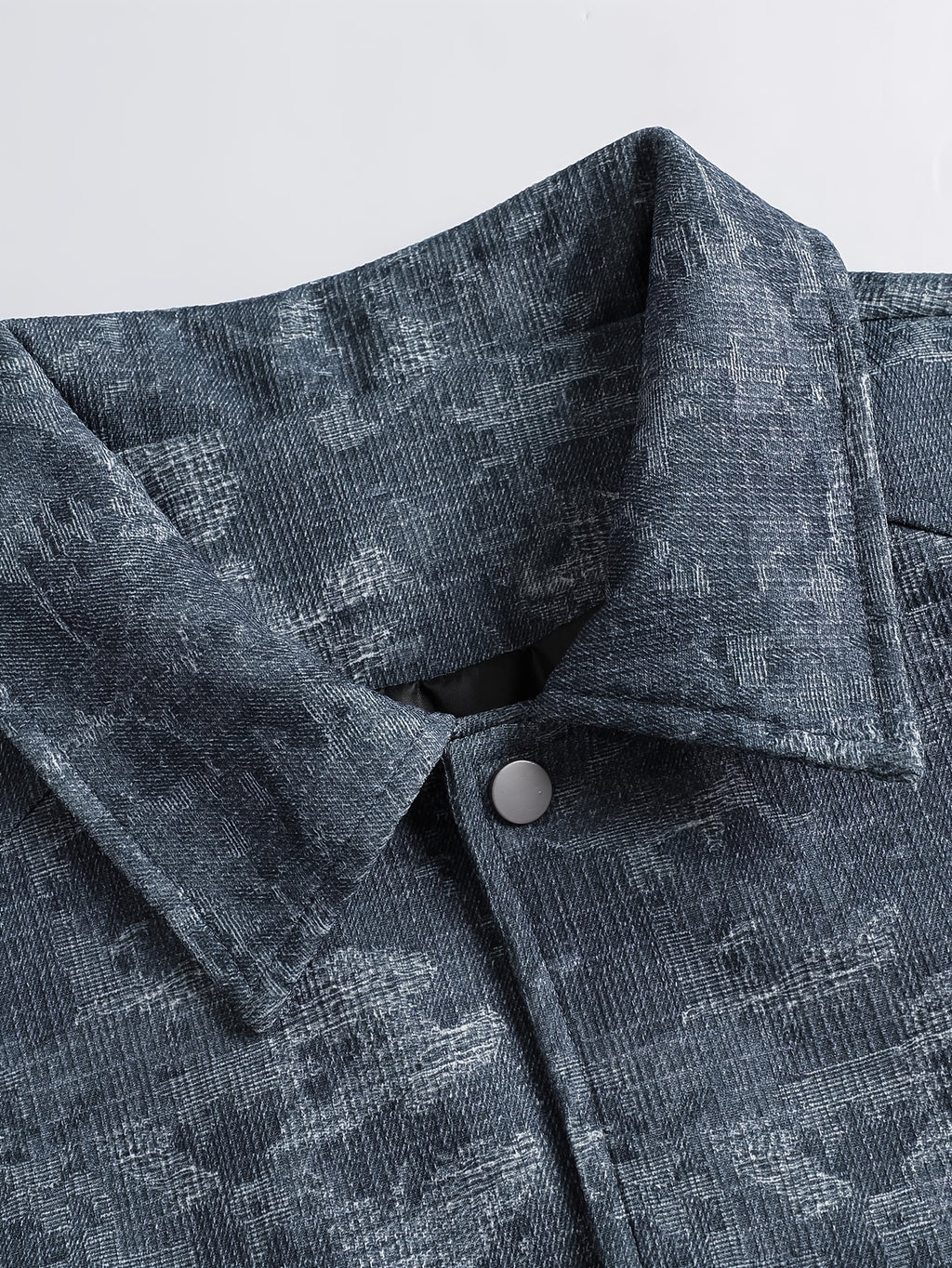 Men'S Lightweight Casual Jacket with Button-Front Closure - Lapel Design, Light Business Style Distressed Fashion Coat, Elegant Outerwear, 100% Polyester - Non-Shrinkable Fabric, Easy Care Material, Machine Washable, Office Appropriate - Black