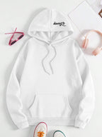 Disney Women Cute And Silly Angel Graphic Hooded Sweatshirt, Casual Fashion Jacket, Shirt Top, 2026 New Daily Versatile Autumn And Winter Women Clothing - White
