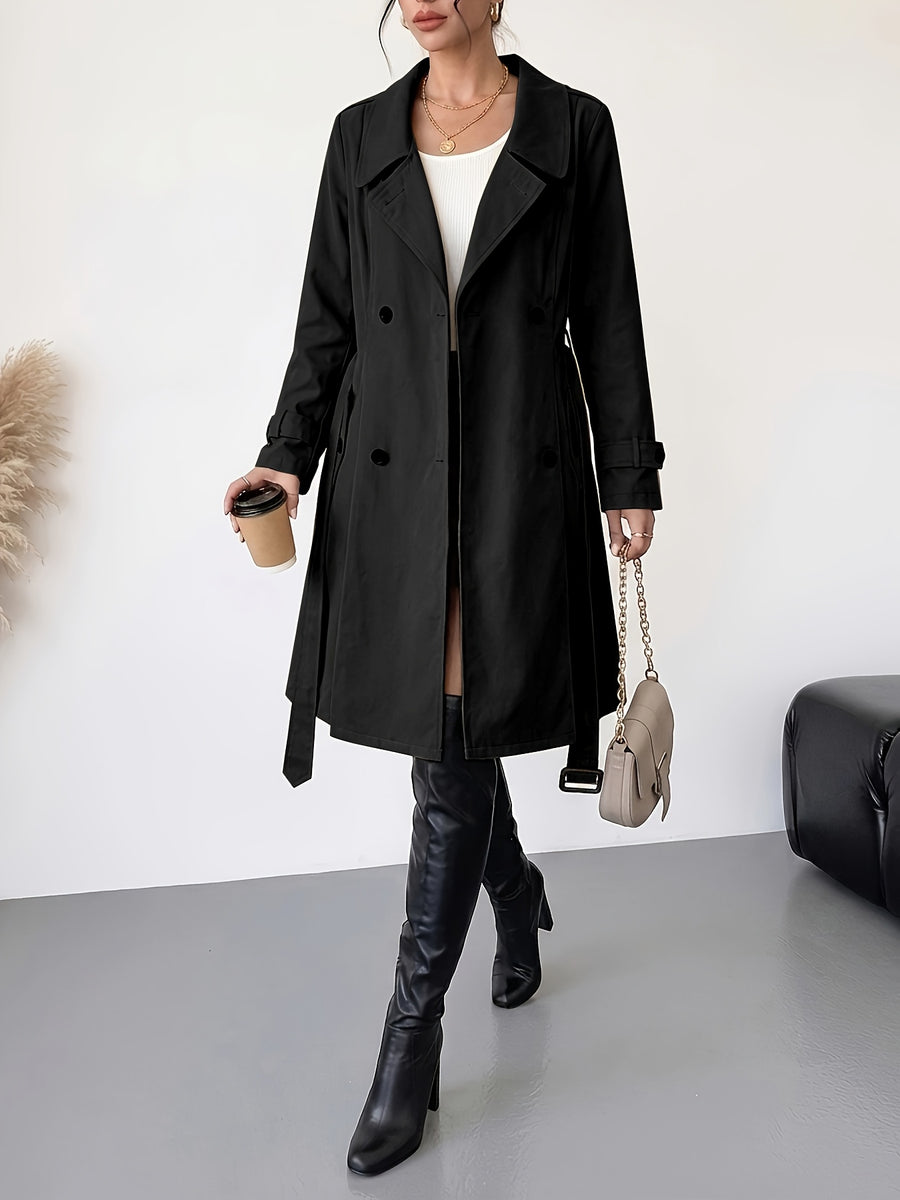 Women's Jacket with Elasticized Waist, Elasticized Cuffs, and Buttons - Black