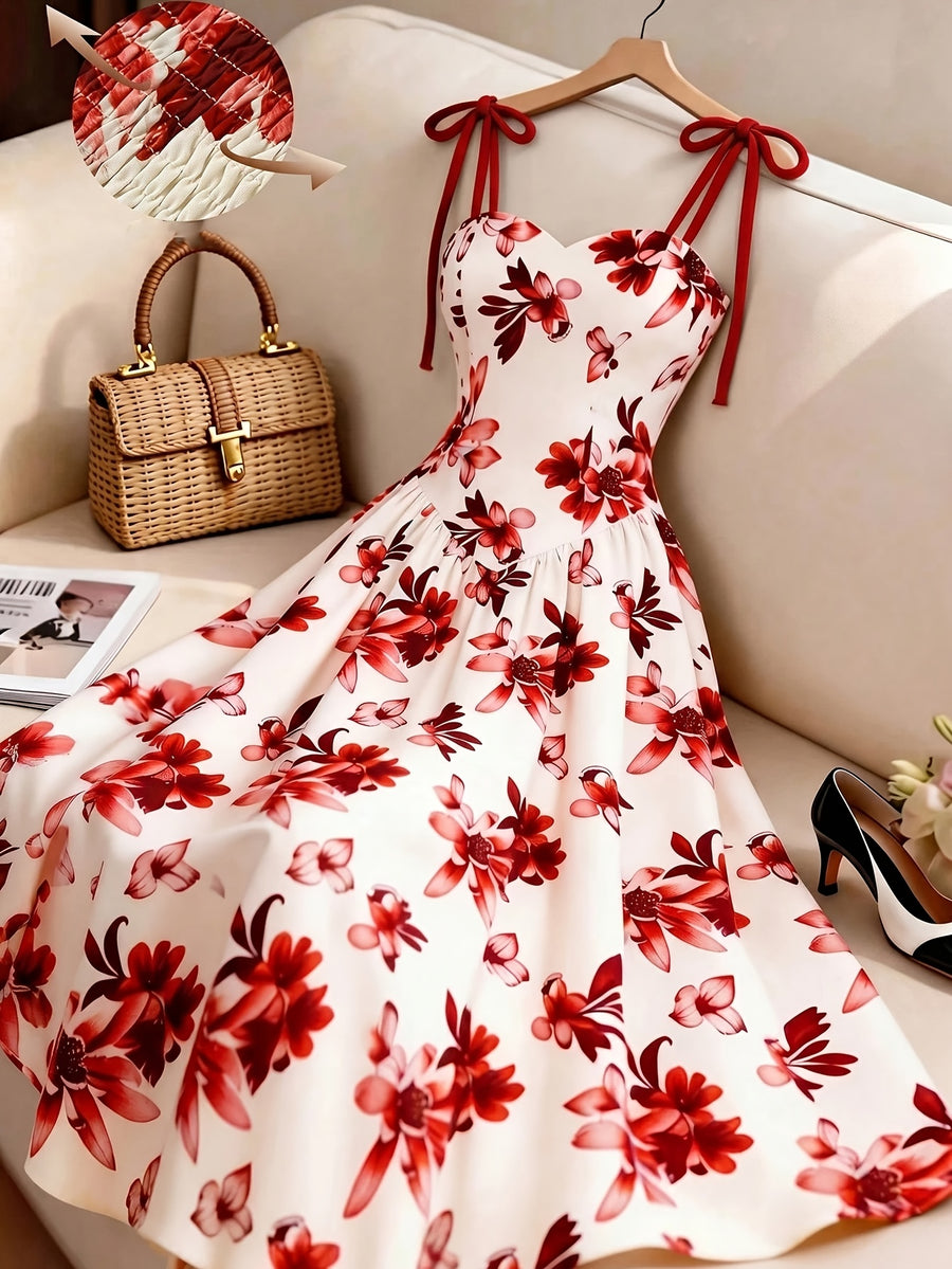 Elegant Sleeveless Dress, Perfect for Vacation Beaches, Streets, and Other Occasions, New Spring/summer Style - Red