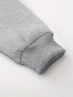 Women's -Lined Thermal Printed Hooded Sweatshirt, Heavyweight Thickened Warm Skin-Friendly Plush Lining, Peeking Little Black Cat Print, for,, Office Workers, Home, Strolling, Shopping, Outings, Gentle, Casual, Versatile, Cold-Proof and Warm Hoodie - Light Grey