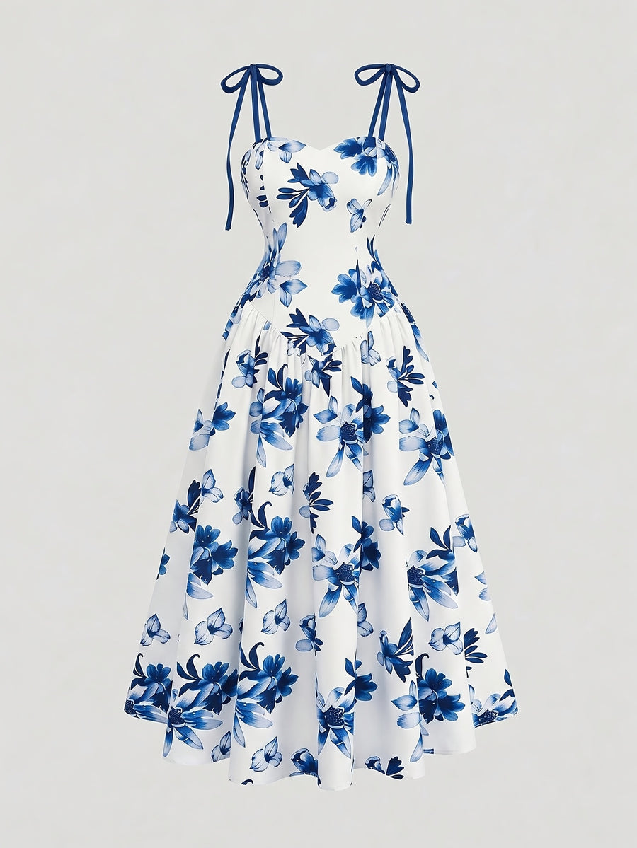 Elegant Sleeveless Dress, Perfect for Vacation Beaches, Streets, and Other Occasions, New Spring/summer Style - Blue