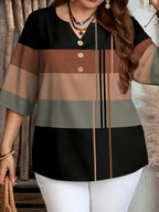 Women's New Summer Fashion Casual Printed Short-Sleeve Top - Black