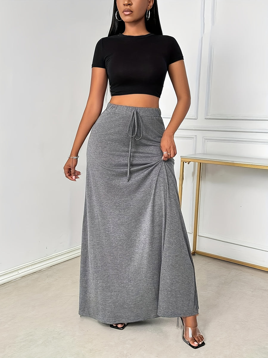 Niangniang Directional - Elegant Women'S A-Line Lightweight Spring/Summer Solid Color Dress, Suitable for Casual Or Formal Occasions, Women'S Clothing - Dark Gray