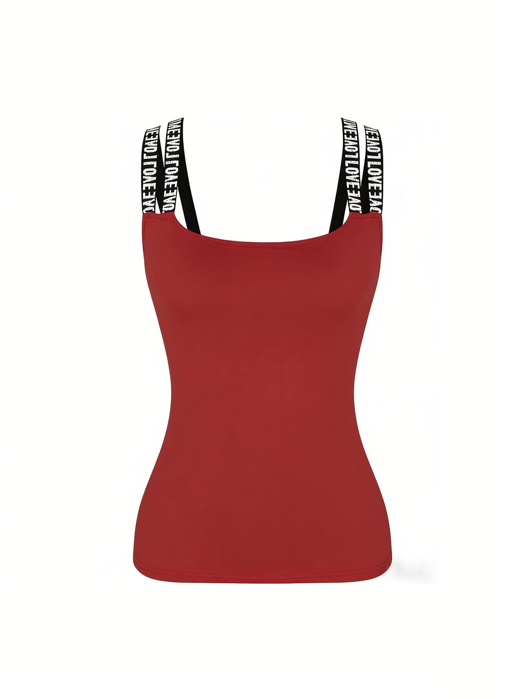 Spring and summer Women's new vest, sexy and elegant, versatile halter top, trendy and versatile letter print vest, a must-have gift for shopping festivals and Christmas parties - Red
