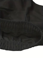 Women's Quick-Dry Drawstring Beach Shorts with Side Slits, Lightweight and Breathable Summer Vacation Swim Trunks - Black