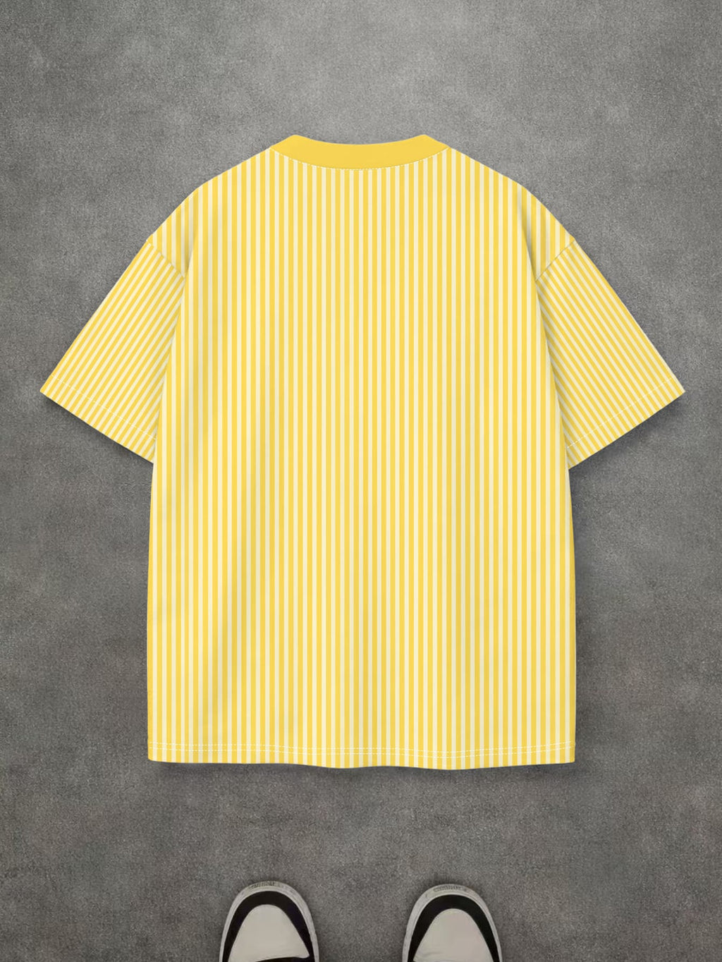 Vertical Stripe Men'S Round Neck Short Sleeve T-Shirt, Trendy Handwritten Letter Print Casual Daily Commute Top - Mixed colors