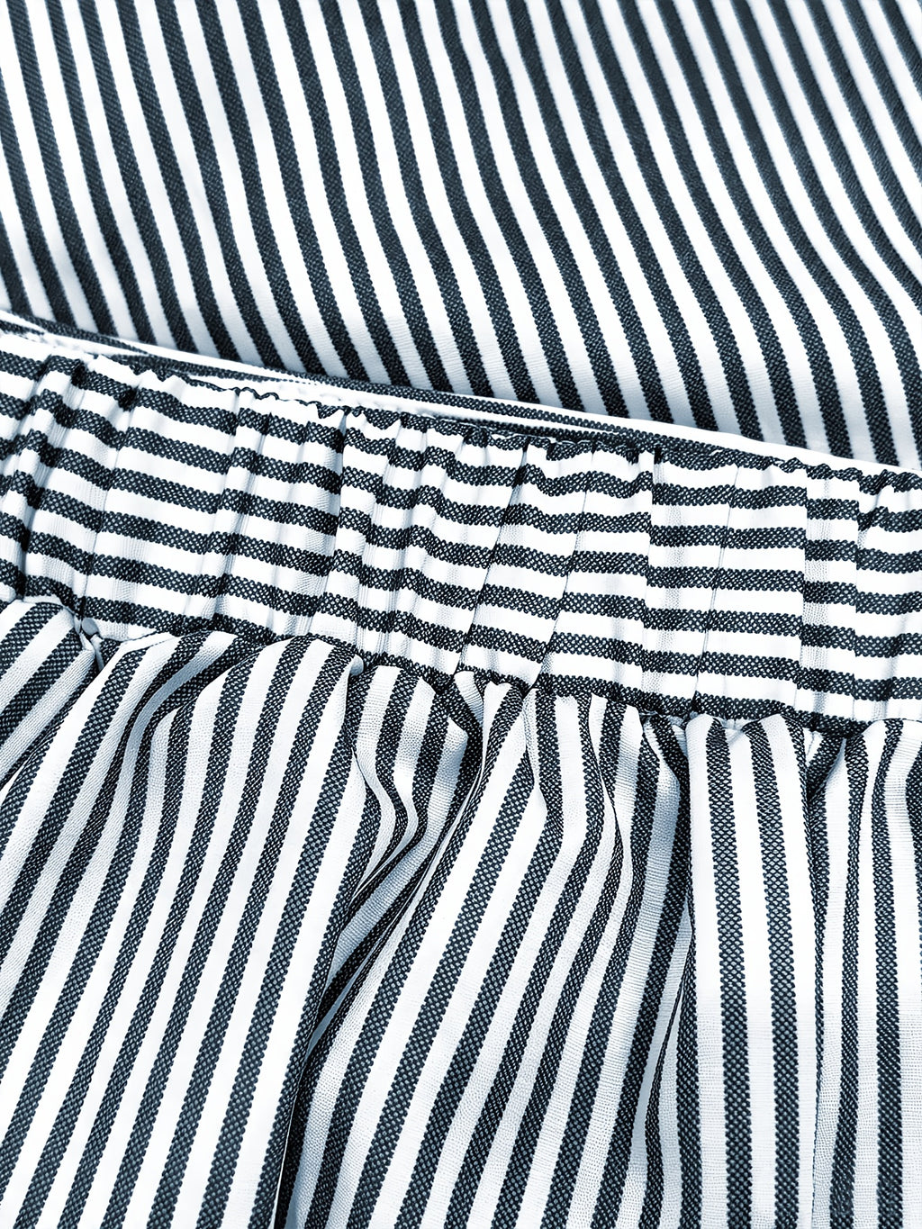 Elegant Fashion New Spring Summer Women'S Striped Back Elastic Button-A-Line Design Loose Casual Commuter All-Match High-Waist Skirt Pants - Black