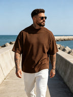 2pcs Set of Fashion Athletic Men'S Short Sleeve Shirts for Spring Summer And Summer, New Outdoor Casual Comfortable Cool Moisture-Wicking Trendy Versatile Easy Texture - Mixed Color 11