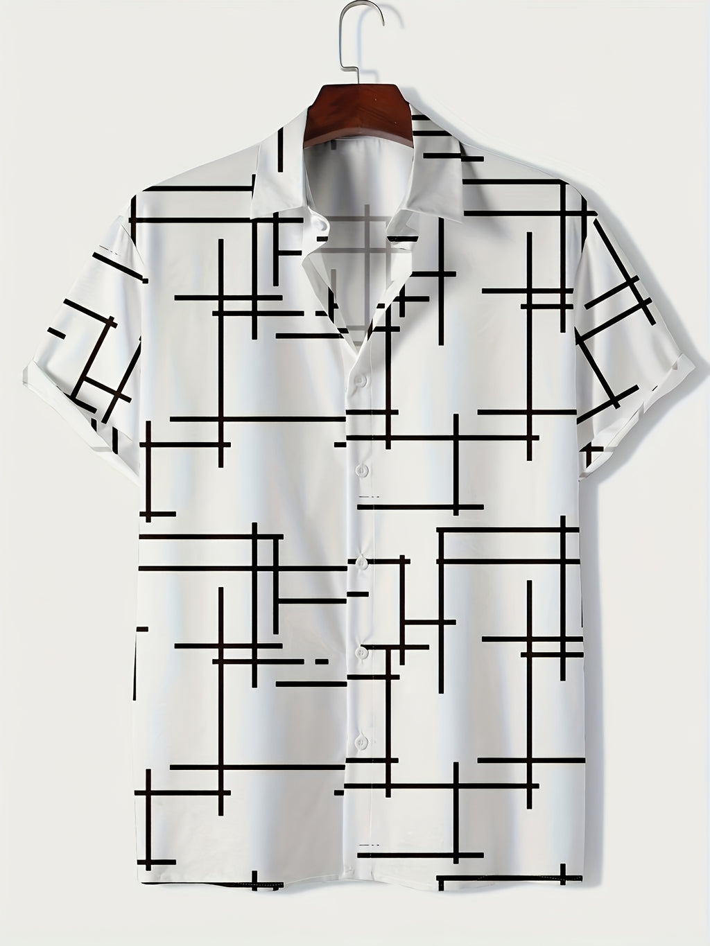 A Set of Three Men'S Vacation Shirts, Featuring Print Short-Sleeve Button-Up Shirts, Perfect for Beach Holidays And Summer Parties - Mixed colors