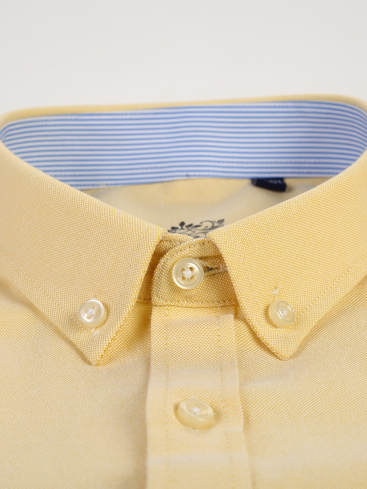 Men'S Long Sleeve 60 Oxford Dress Shirt, Casual - Yellow