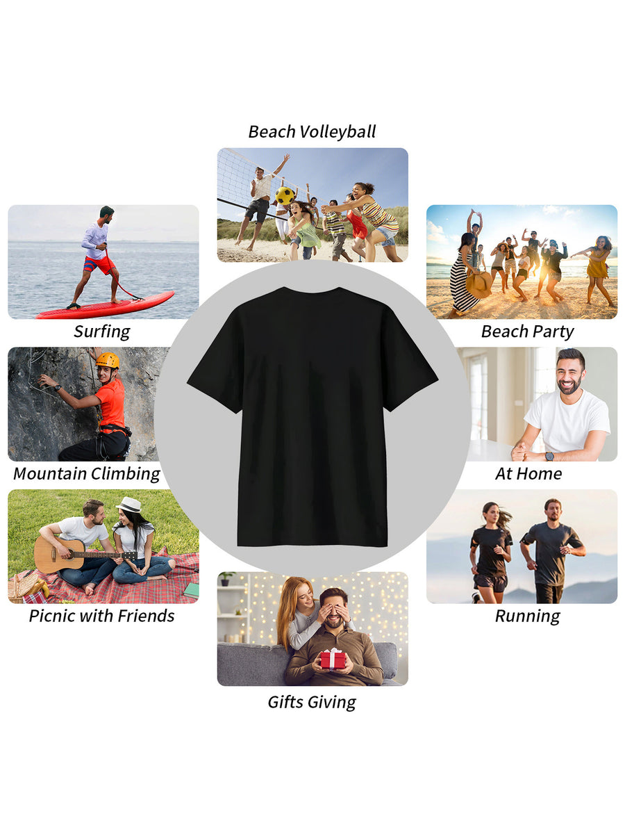 Men'S Trendy Casual Sports T-Shirt, Vintage NEW YORK Letter Striped Print Design, Fashionable Thin And Breathable Tee, Machine Washable Casual Short Sleeve Top - Mixed Color 2