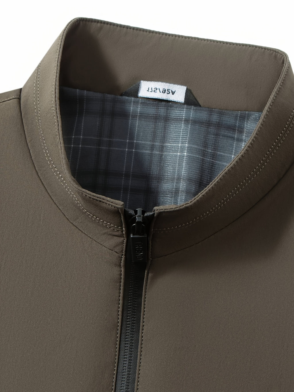 Spring Autumn Comfort Casual Coat, Minimal Solid Trendy Windproof Jacket Top for Men - Coffee Color