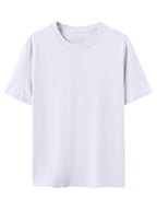 Men's New Style Pure Cotton Short Sleeve Crew Neck T-Shirt with Palm Tree Sunset Print, Suitable for Vacation, Daily Casual Wear, Comfortable, Soft, Breathable, Summer Essential - White