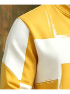 [Print Design - Non-Textured] Men'S Print Stand-Collar Half-Zip Long Sleeve Sweatshirt, Polyester Fabric, Regular Fit, Fashionable Brushstroke Plaid Pattern, Suitable for Casual Wear, Streetwear, And Outdoor Activities - Mixed Color 8