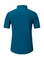 2pcs Men's Short-Sleeve Shirts, Henley/Stand-Up Collar Design, Summer Casual Outerwear - 14