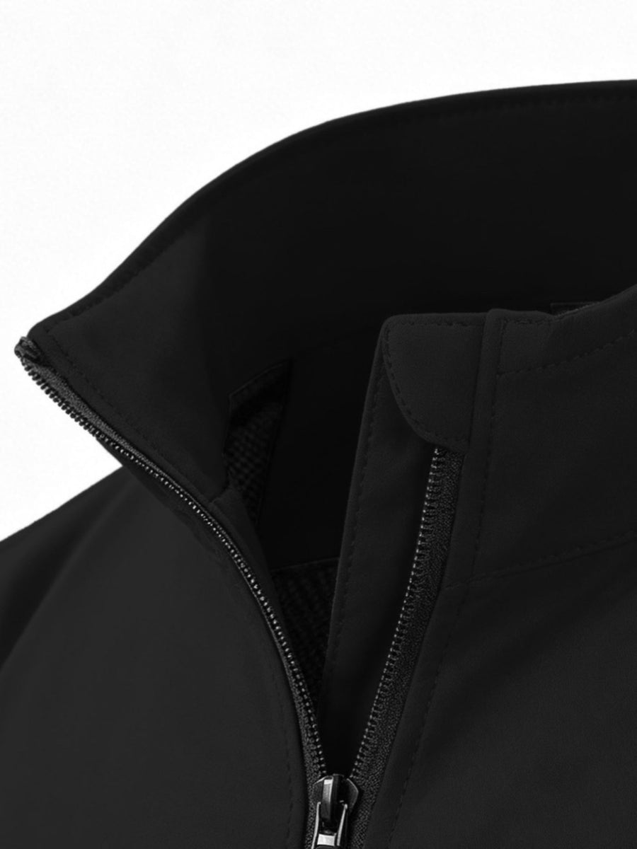 2026 New Model Men's Outdoor Men's Windproof Mountaineering Sport Jacket, Lightweight and Comfortable High-quality Raincoat, Fashionable and Trendy Pattern Design, Suitable for Spring and Autumn Seasons, Essential for Outdoor Activities. - Black
