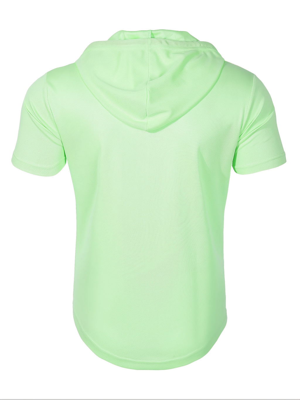 1 Men's Casual Henley Shirt, Men's Sportswear Fitness Hooded Short-Sleeve T-Shirt, Summer Hooded Sports Top T-Shirt - Light Green