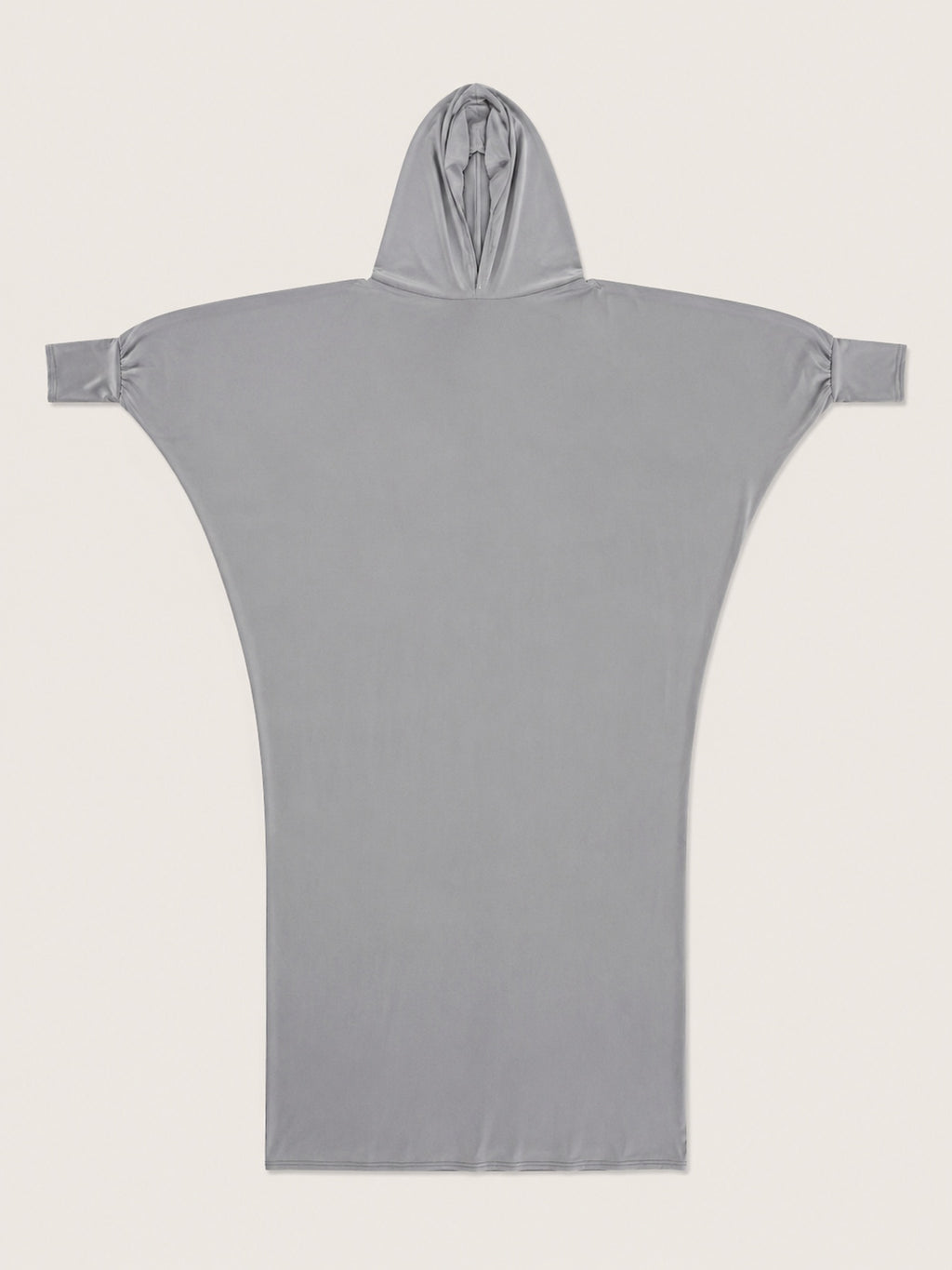 Women'S Elegant Muslim Prayer Robe, with Hood, Solid Color Batwing Long Dress, Loose Flowing Cloak-Style Dress, Suitable for Daily Wear in The Middle East, Also Ideal As an Eid Gift - Silvery Grey