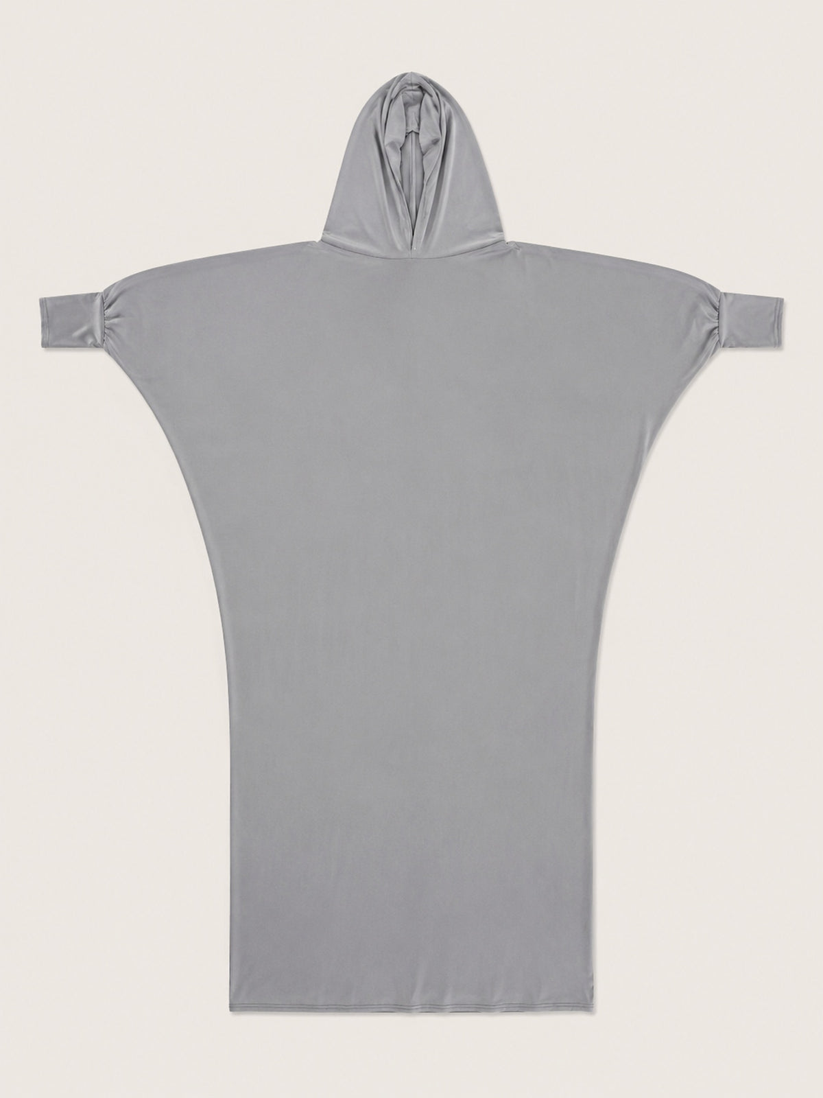 Women'S Elegant Muslim Prayer Robe, with Hood, Solid Color Batwing Long Dress, Loose Flowing Cloak-Style Dress, Suitable for Daily Wear in The Middle East, Also Ideal As an Eid Gift - Silvery Grey
