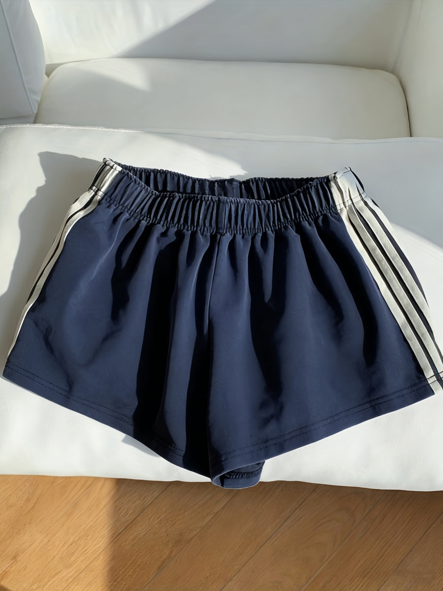 (ZD1019268) Ladies' Fashionable Casual Shorts - Navy Color