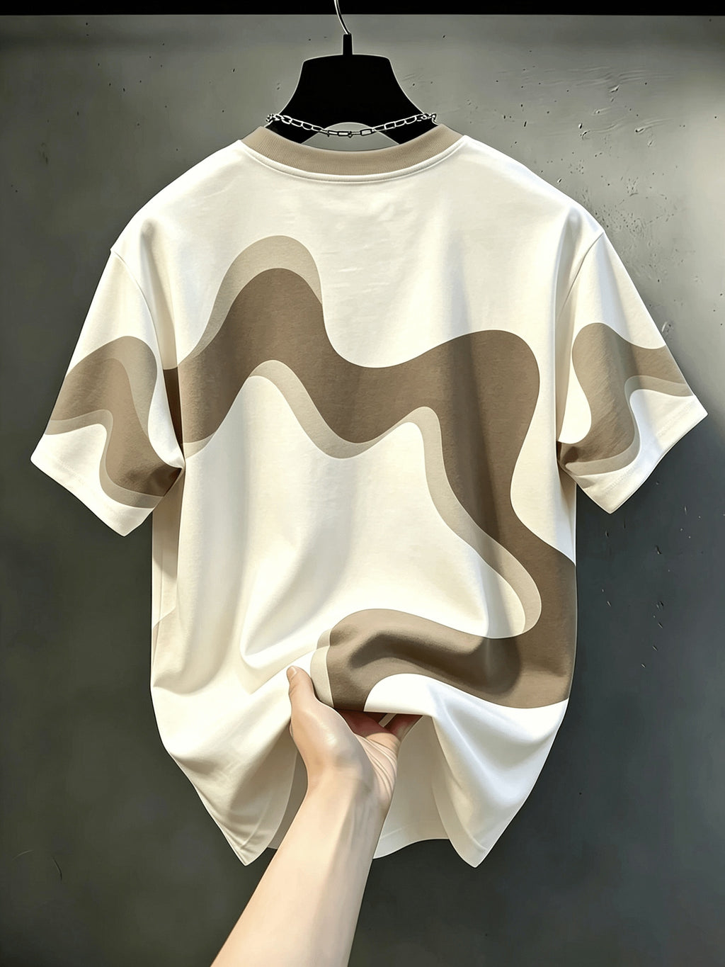 Men's Casual Crew Neck T-Shirt, Striped Design, "NEWYORK" Word Graphic, Draping Fashion Top, Breathable Regular Fit for Daily and Formal Wear - Crew Neck Casual Top, Comfortable to Wear, Gift for Teens and Adults, Outdoor Activities, Sporty Style - Mixed Color 1