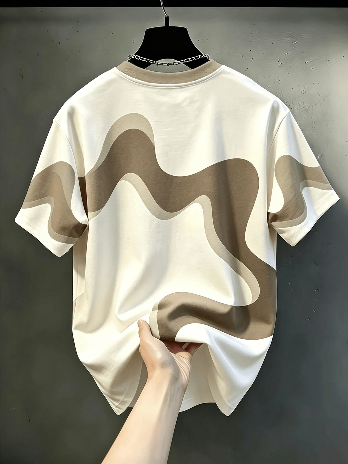 Men's Casual Crew Neck T-Shirt, Striped Design, "NEWYORK" Word Graphic, Draping Fashion Top, Breathable Regular Fit for Daily and Formal Wear - Crew Neck Casual Top, Comfortable to Wear, Gift for Teens and Adults, Outdoor Activities, Sporty Style - Mixed Color 1