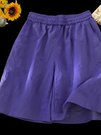 2026 Summer New American Minimalist Casual S Shorts, Outdoor Quick-Dry Knee-Length Pants, Lightweight Breathable Loose Comfortable Beach Shorts - Purple
