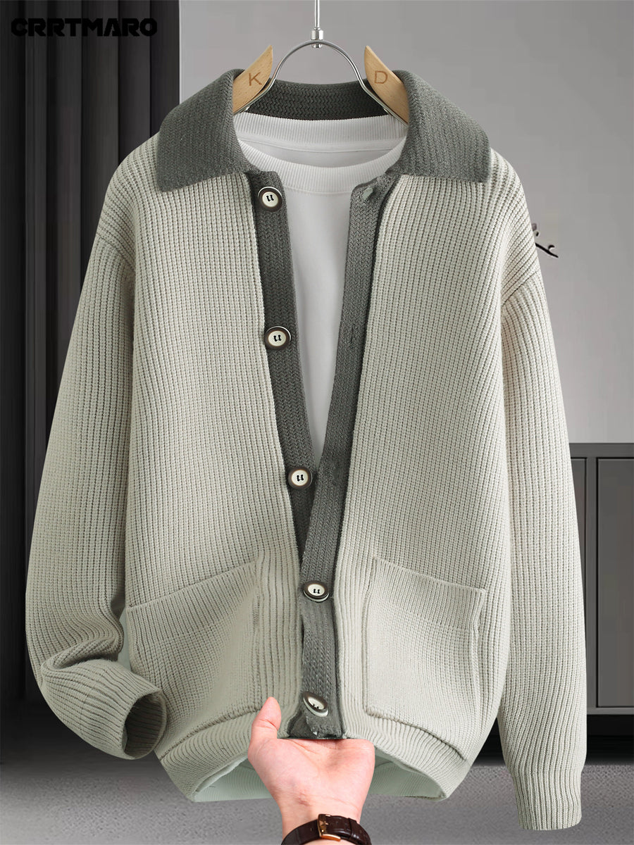Men'S Pullover Sweater, Warm Long Sleeve Casual Top for Fall And Winter, Knit - Light Grey