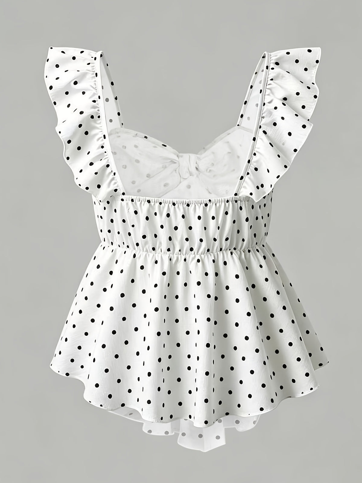 Elegant Women's Summer Holiday Tea Party Ruffled Trim Slim-Fit Vest, Suitable for Women, with Bow Decoration, Ideal for Valentine's Day Wear - Mixed colors