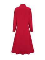 Women'S Fashion Long Shirt Dress, Dress - Red