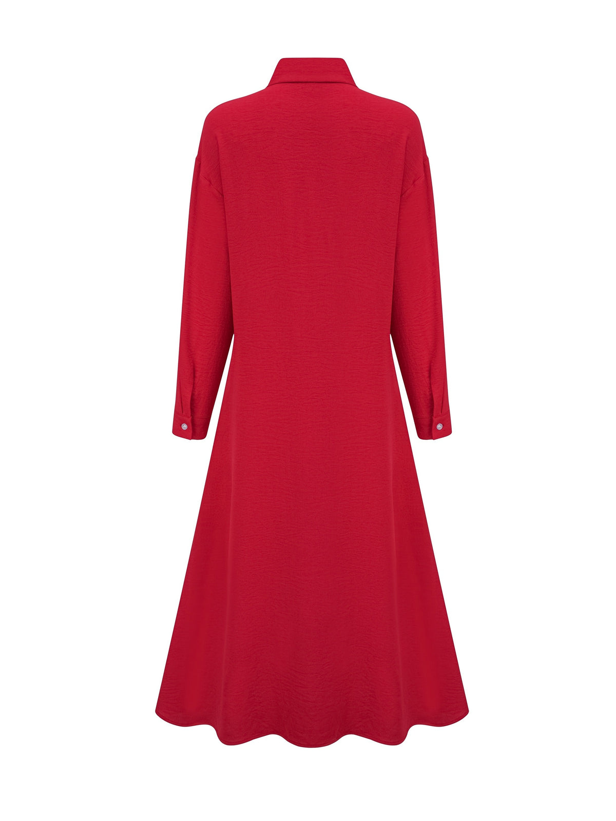 Women'S Fashion Long Shirt Dress, Dress - Red