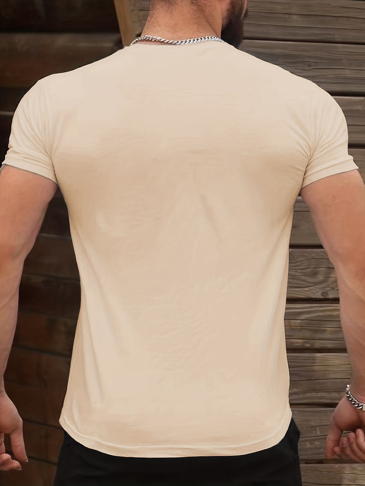 Men'S T-Shirt Abstract Picasso Art Print Casual Sport Daily Wear - Apricot